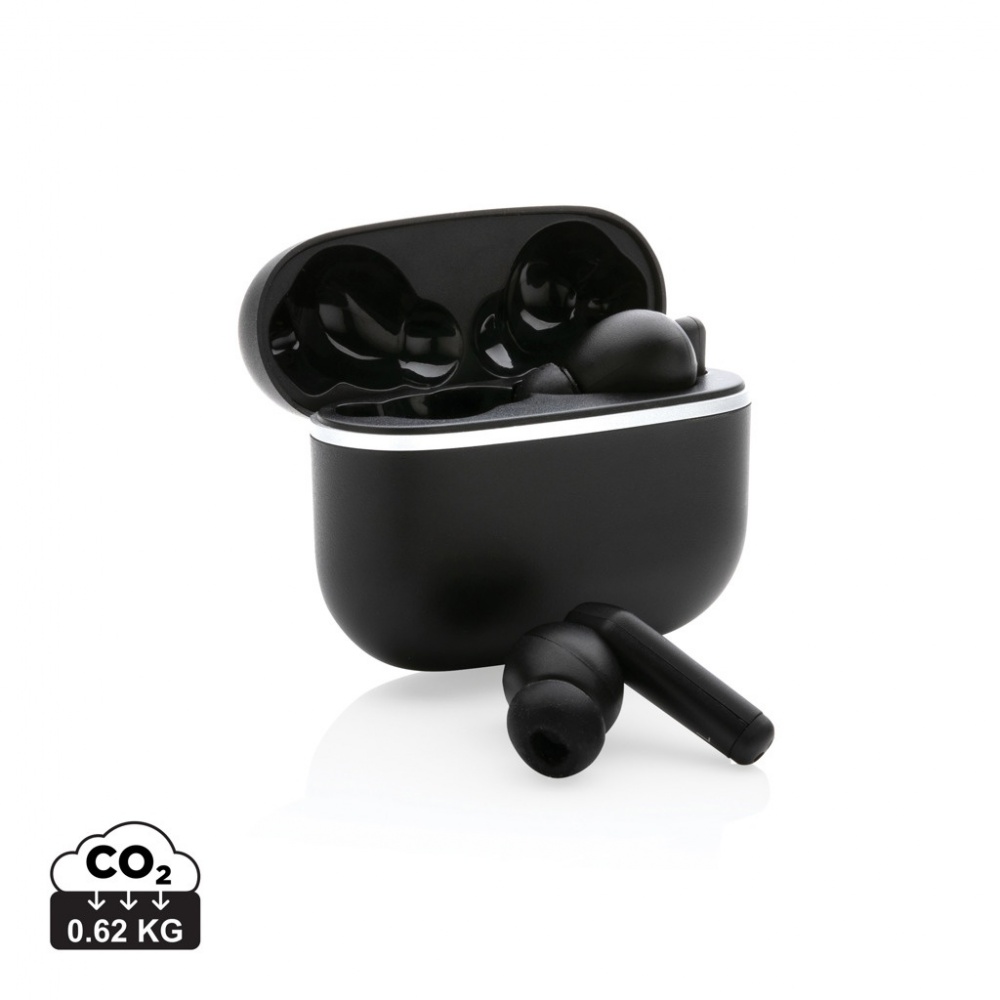 Logo trade promotional gift photo of: RCS recycled plastic Swiss Peak TWS earbuds 2.0