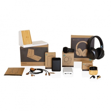 Logo trade promotional merchandise image of: Terra RCS recycled aluminium wireless headphone