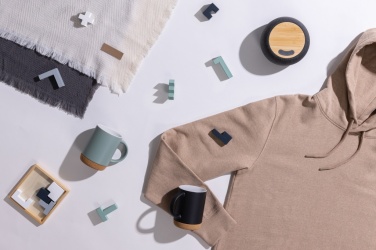 Logo trade promotional giveaways image of: RCS Rplastic/PET and bamboo 5W speaker