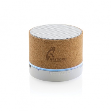Logo trade business gifts image of: Cork 3W wireless speaker