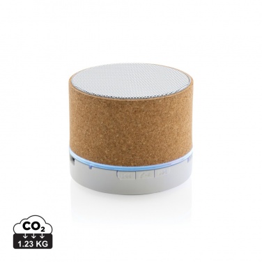 Logo trade business gifts image of: Cork 3W wireless speaker