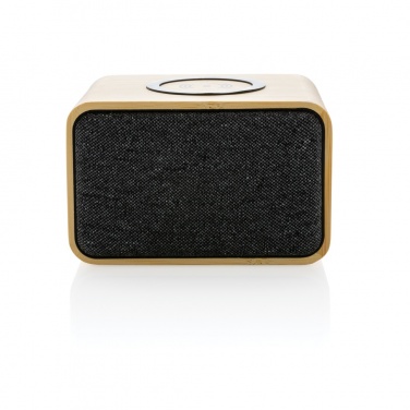 Logo trade promotional merchandise picture of: RCS Rplastic 3W speaker with bamboo 5W wireless
