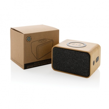 Logotrade corporate gifts photo of: RCS Rplastic 3W speaker with bamboo 5W wireless