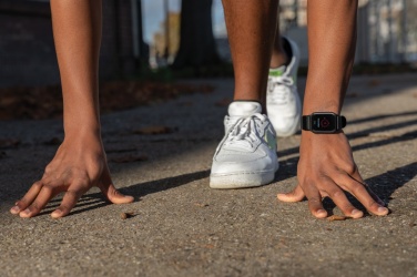 Logo trade promotional products image of: RCS recycled TPU  activity watch 1.47'' screen with HR