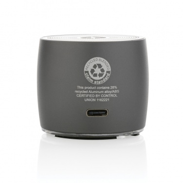Logotrade business gift image of: Swiss Peak RCS recycled aluminum 3W bass speaker