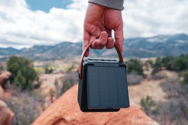 Logotrade promotional product picture of: Skywave RCS recycled plastic solar speaker 12W