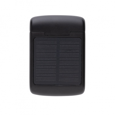 Logo trade corporate gifts picture of: Skywave RCS recycled plastic solar earbuds