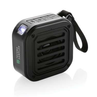 Logo trade promotional merchandise photo of: 3W RCS recycled plastic wireless sunwave solar speaker