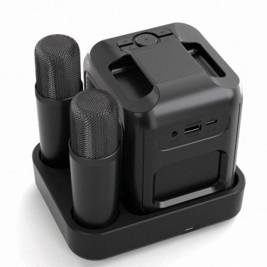 Logo trade promotional items picture of: Singvibe RCS recycled plastic karaoke set with double mic