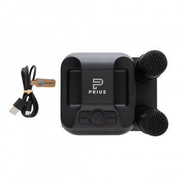 Logo trade promotional giveaways picture of: Singvibe RCS recycled plastic karaoke set with double mic