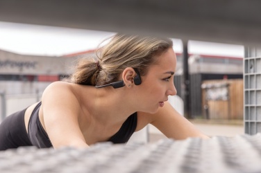 Logo trade promotional giveaways image of: Urban Vitamin Glendale RCS rplastic air conductive headphone