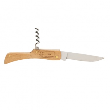 Logotrade advertising product picture of: Wooden knife with bottle opener