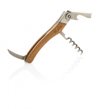 Logo trade business gifts image of: Wooden Corkscrew