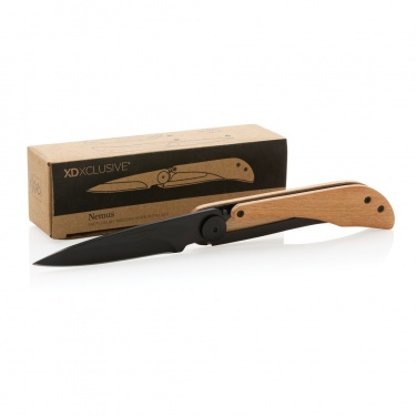 Logo trade corporate gifts image of: Nemus Luxury Wooden knife with lock