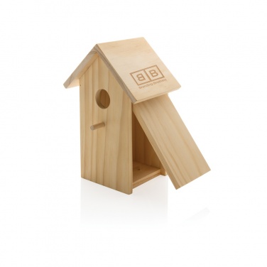 Logo trade promotional gifts image of: Wooden birdhouse