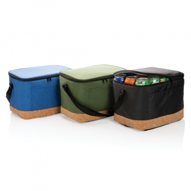 Logo trade corporate gifts image of: Impact AWARE™ XL RPET two tone cooler bag with cork detail