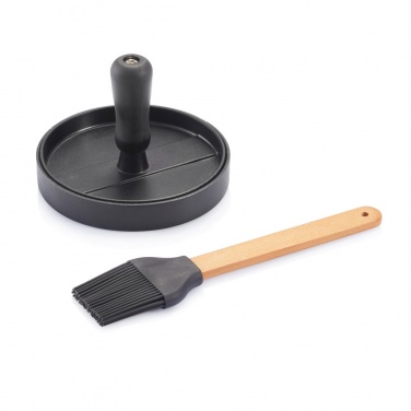 Logo trade promotional merchandise photo of: BBQ set with hamburger press and brush