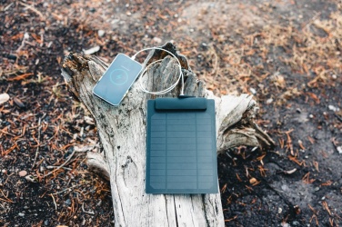 Logo trade promotional gifts picture of: Pedro AWARE™ RPET deluxe cooler bag with 5W solar panel