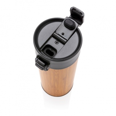 Logo trade promotional items image of: Bogota vacuum bamboo coffee mug
