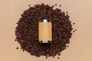Logo trade promotional merchandise photo of: Bamboo coffee to go tumbler