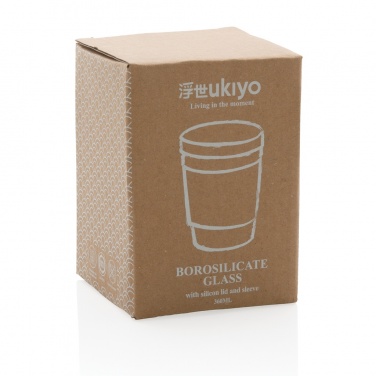 Logo trade promotional gifts picture of: Ukiyo borosilicate glass with silicone lid and sleeve