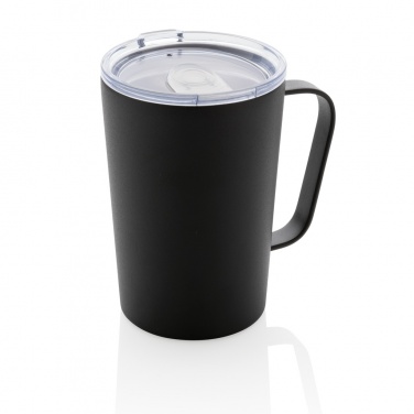 Logo trade corporate gifts image of: RCS Recycled stainless steel modern vacuum mug with lid