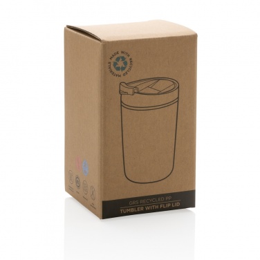 Logo trade promotional merchandise image of: GRS Recycled PP tumbler with flip lid