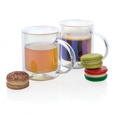 Logotrade promotional gift picture of: Deluxe double wall electroplated glass mug