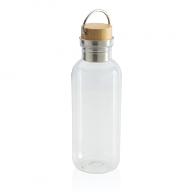Logo trade promotional items picture of: RCS RPET bottle with bamboo lid and handle