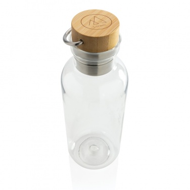 Logo trade advertising products picture of: RCS RPET bottle with bamboo lid and handle