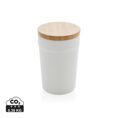 Logotrade advertising products photo of: GRS certified recycled PP mug with bamboo lid