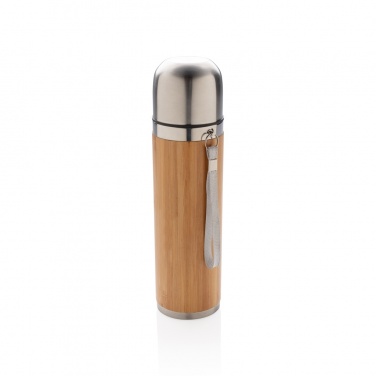 Logo trade promotional products image of: Bamboo vacuum travel flask