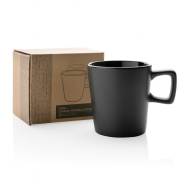 Logotrade promotional item picture of: Ceramic modern coffee mug 300ml