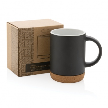 Logo trade corporate gift photo of: Ceramic mug with cork base 280ml