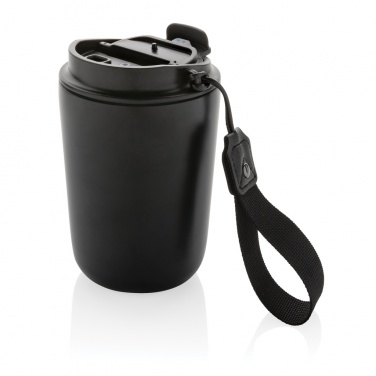 Logo trade corporate gifts image of: Cuppa RCS re-steel vacuum tumbler with lanyard