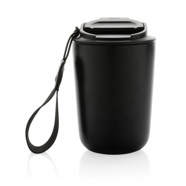 Logo trade promotional giveaways picture of: Cuppa RCS re-steel vacuum tumbler with lanyard