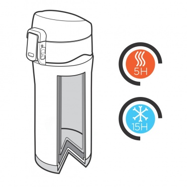 Logo trade advertising products image of: RCS Recycled stainless steel easy lock vacuum mug