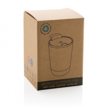 Logotrade promotional giveaway image of: GRS RPP stainless steel cork coffee tumbler