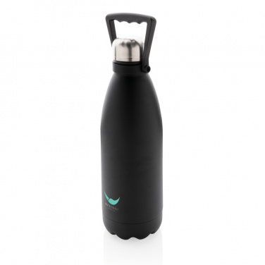 Logo trade promotional gifts picture of: RCS Recycled stainless steel large vacuum bottle 1.5L