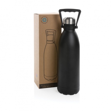 Logo trade promotional giveaways picture of: RCS Recycled stainless steel large vacuum bottle 1.5L