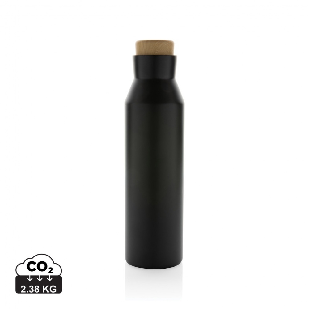 Logo trade advertising product photo of: Gaia RCS certified recycled stainless steel vacuum bottle
