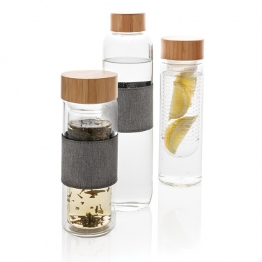 Logo trade promotional products image of: Impact double wall borosilicate glass bottle