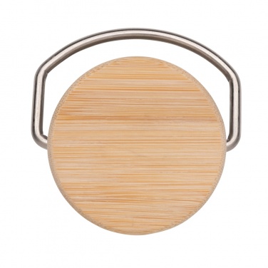 Logo trade promotional giveaways picture of: Modern stainless steel bottle with bamboo lid