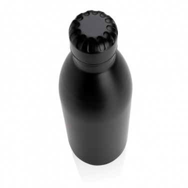 Logo trade business gifts image of: Solid colour vacuum stainless steel bottle 1L