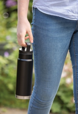 Logo trade business gifts image of: Leakproof vacuum on-the-go bottle with handle