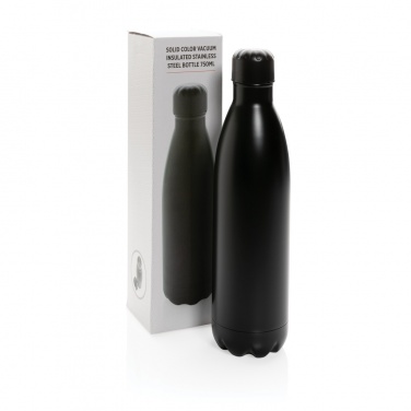 Logo trade promotional item photo of: Solid colour vacuum stainless steel bottle 750ml