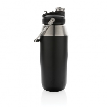 Logo trade business gifts image of: Vacuum stainless steel dual function lid bottle 1L