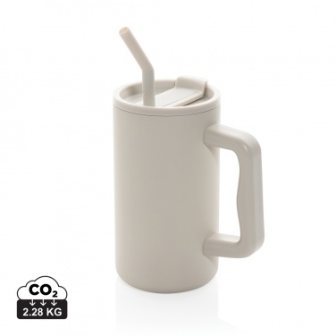 Logo trade promotional merchandise photo of: Cube RCS certified recycled steel mug 800ml