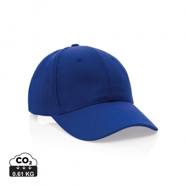 Logo trade promotional items image of: Impact 6 panel 280gr Recycled cotton cap with AWARE™ tracer
