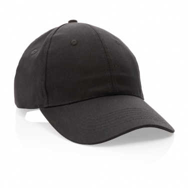 Logo trade business gifts image of: Impact 6 panel 190gr Recycled cotton cap with AWARE™ tracer